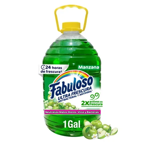 Desinfectante Multiusos Fabuloso Frescura Activa Antibacterial Manzana - 1 galón