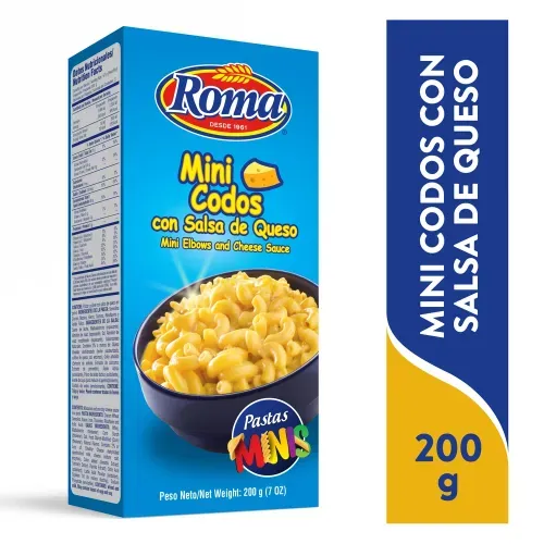 Pasta Roma mini codos con salsa de queso - 200 g