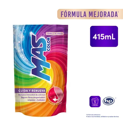 Detergente Líquido MAS Color - 450 ml