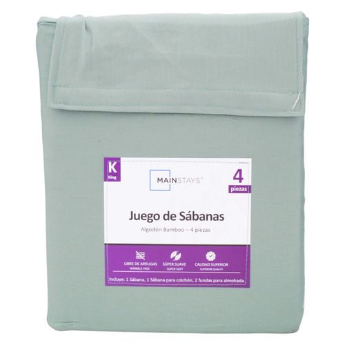 Ms Sabana De Algodon King Verde