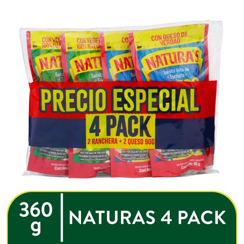 Pack Salsa Tomate Naturas 360g