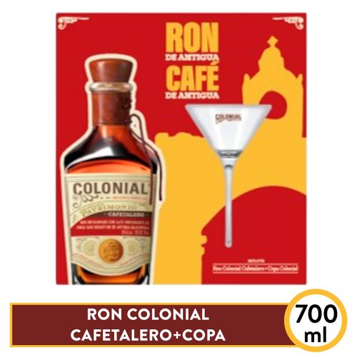 Ron Colonial Cafetalero 700ml y Copa