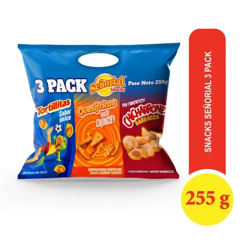 Snacks Señorial 3 pack -255 g