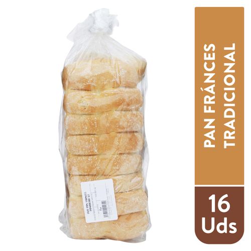 Pan Frances Tradicional Fila De 8 Unidad Und