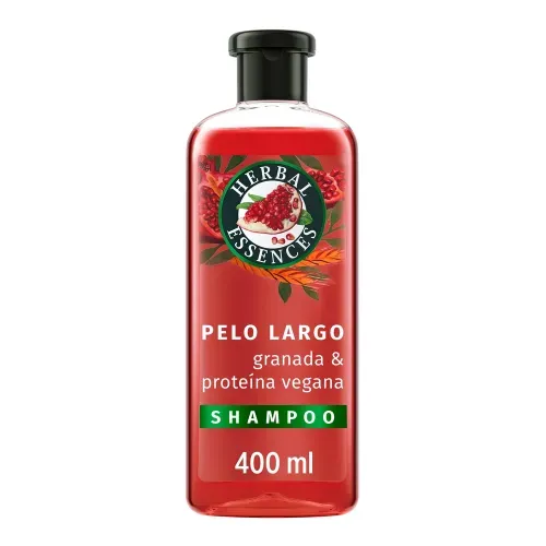 Shampoo Herbal Essences Pelo Largo Granada Proteína Vegana - 400 ml