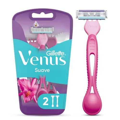 Máquina Afeitar Mujer Gillette Venus Suave Aceite Aguacate 3 Hojas - 2 Uds