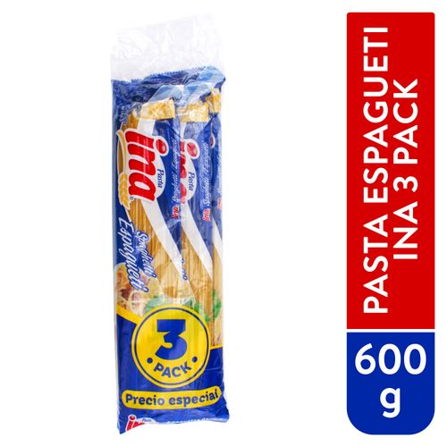 3pack Espagueti Ina De 600g
