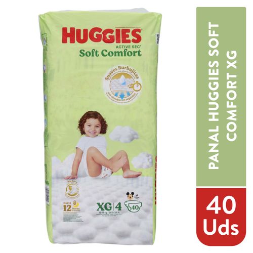 Panal Huggies Soft Comf Supmeg Xg 40 Unidad