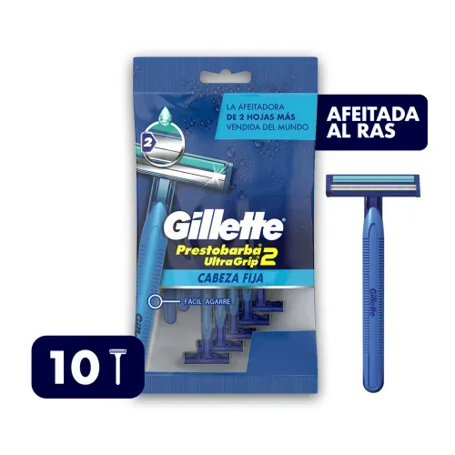 Rasuradora Desechable Gillette Prestobarba Ultragrip2 - 10 Uds