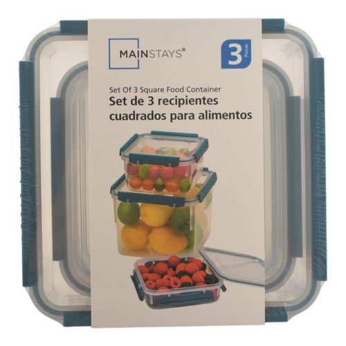 Set De 3 Contenedores Plasticos