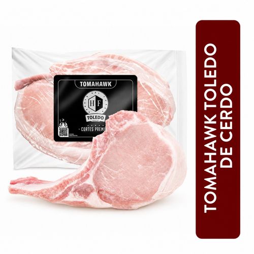 Tomahawk de cerdo Toledo carne de calidad - Precio indicado por libra