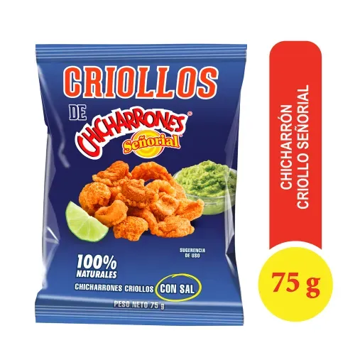 Snack Tortilleros Señorial chicharrones original -75 g