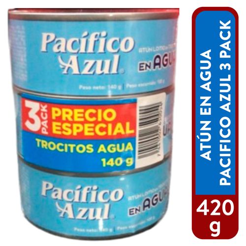 Atún Pacífico Azul trocitos en agua 3 Pack - 420 g