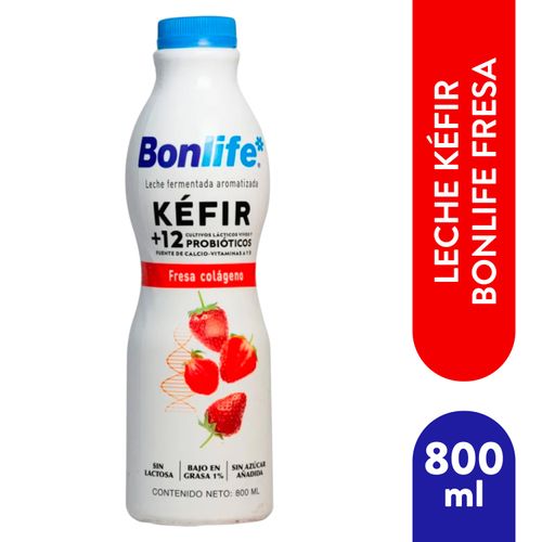 Bebida fermentada Bonlife Kefir fresa -800 ml