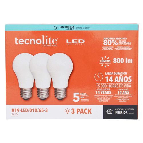 Bombillo Tecnolite LED luz blanca alta eficiencia