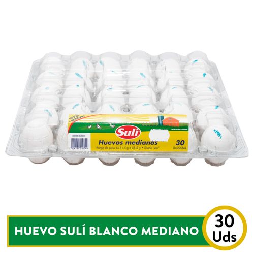 Huevo Suli Blanco Mediano 30 U