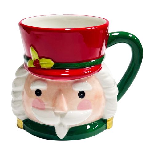 Taza Holiday Time de cerámica con diseño de Cascanueces para Navidad