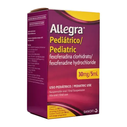 Allegra Suspension Pediatrica 150 Ml Una Caja