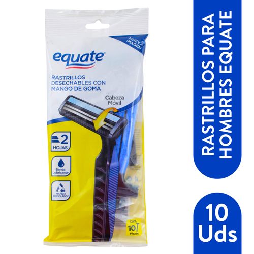 Rasuradora Equate Mango Gomahombre 10ea