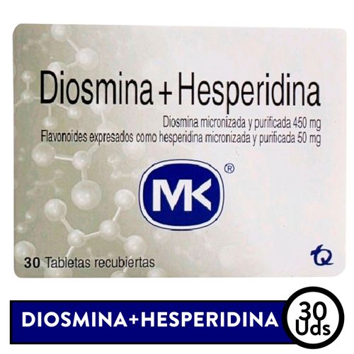 Diosmina Hesperidina Mk 500mg x 30 Tab
