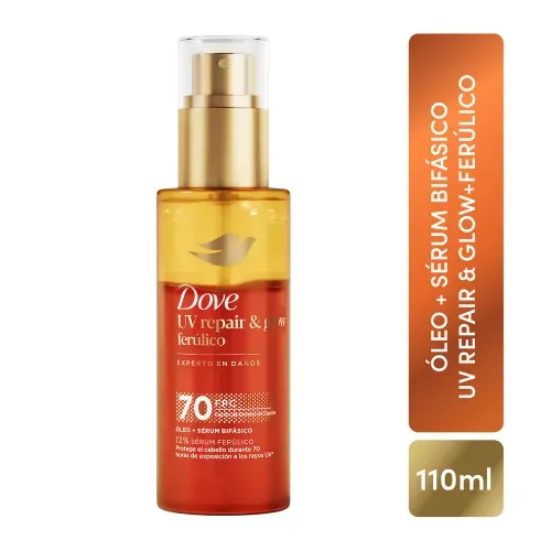 Oleo + serum bifasico capilar Dove UV Repair en liquido - 110 ml