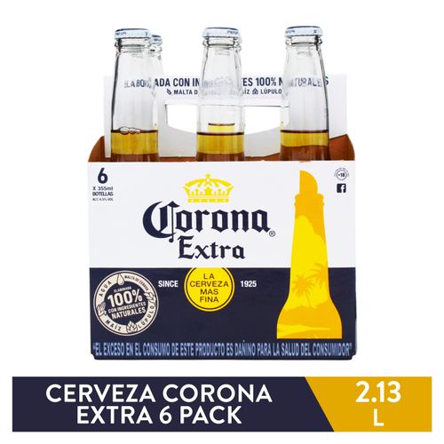Cerveza Corona botella 6 pack - 2130 ml