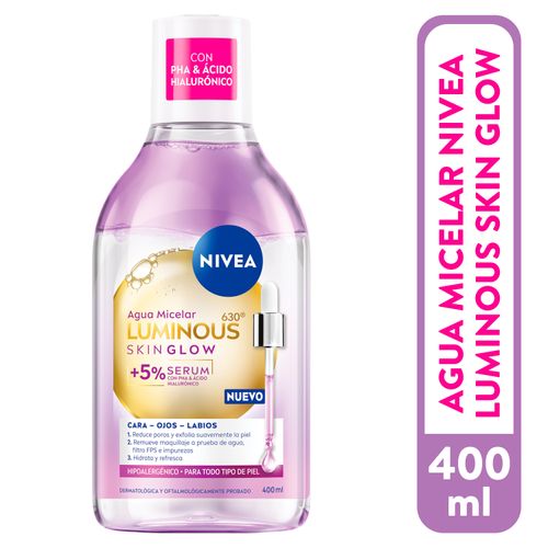 Agua Micelar Nivea Lumin Skin Glow 400ml