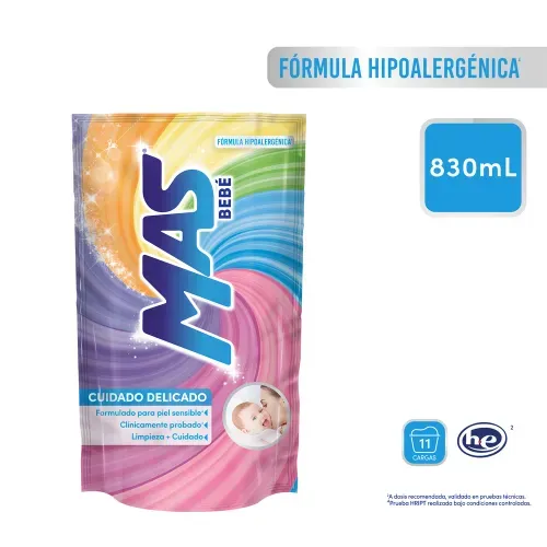 Detergente Liquido Mas Bebe - 830 ml