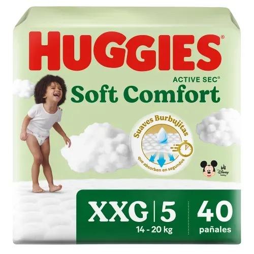 Pañales Huggies Soft Comfort Etapa 5/XXG - 40 Uds
