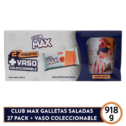 Galleta Club Max 3pck Vaso Mundial 918g