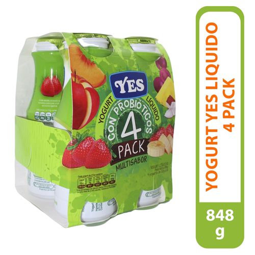 4 Pack Yogurt Yes Mundial 848 Gr