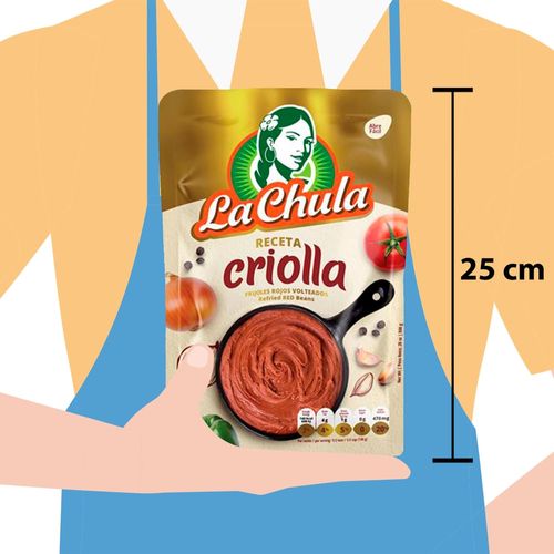 Frijol La Chula rojo volteados receta criolla - 800 g