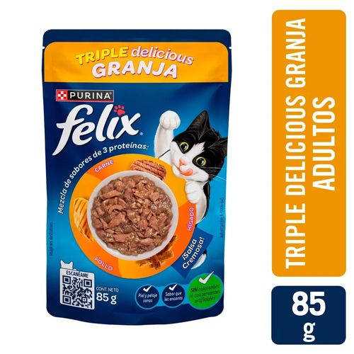 Alimento Hum Gatos Felix Granja 85gr