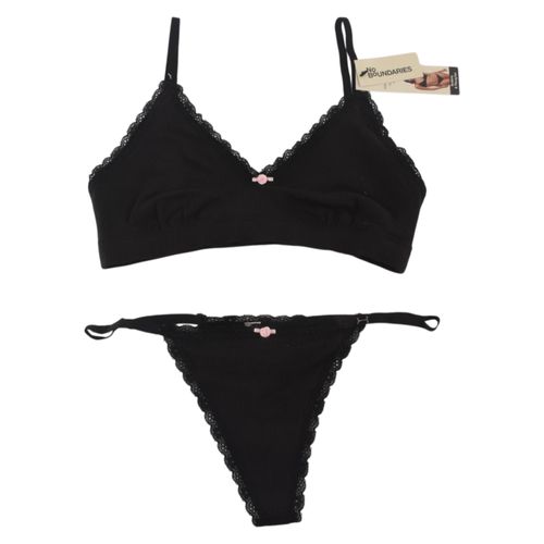 Set No Boundaries de bralette y tanga negro