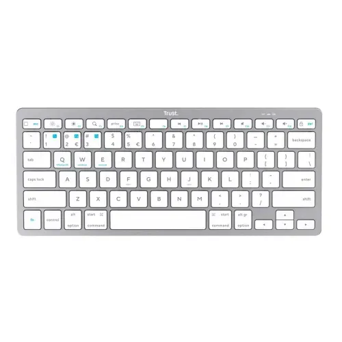 Teclado Inalámbrico Trust Nado Ultradelgado Bluetooth Blanco