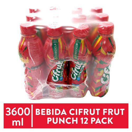 Bebida Cifrut sandía, piña y fresa 12 pack - 3600 ml