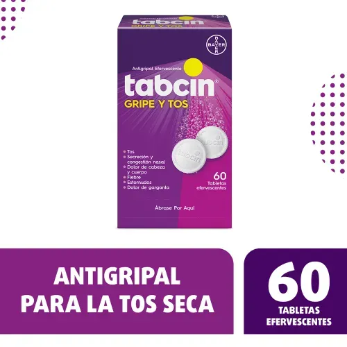 Tabcin Adulto Efervecente Gripe Y Tos Caja X 60 Tabletas - Precio Indicado por Unidad -