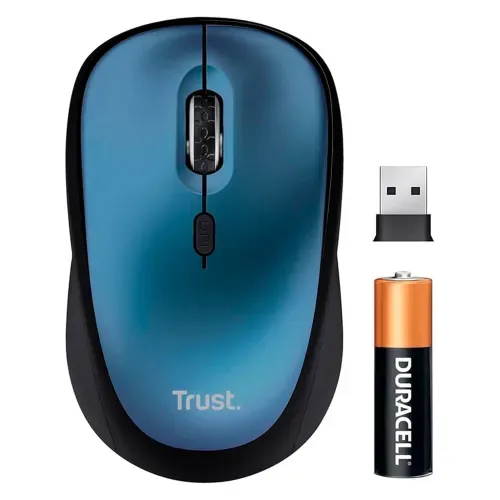 Mouse Inalámbrico Trust Yvi+ Compacto Silencioso Azul