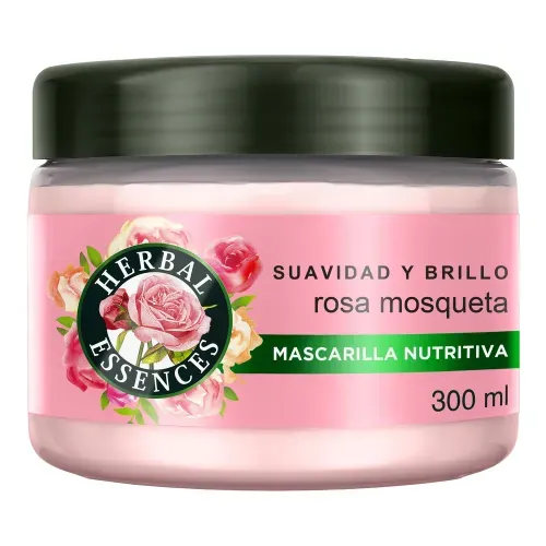 Mascarilla Capilar Suavidad Brillo Rosa Mosqueta Herbal Essences - 300 ml
