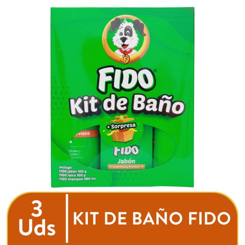 Kit Fido Kit Shampoo + Jabón y Talco Perro - 3 Unidades