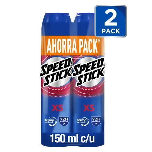 Desodorante Antitranspirante Speed Stick 24/7 X5 Multi-Protect Aerosol - 150 ml 2 Pack