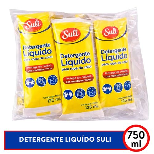 Detergente Líquido Suli Populino 6 Pack - 750 ml