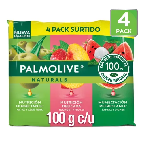 Jabón de Tocador Palmolive Naturals Mixto 4 pack - 400 g