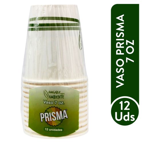 Vaso Prisma C De Papel 7 Oz