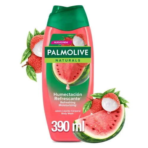 Gel de Baño Corporal Palmolive Humectación Refrescante Sandía y Lychee - 390ml