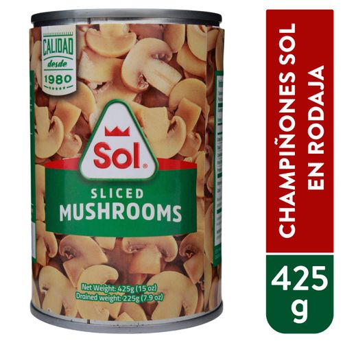 Champiñones Sol En Rodaja - 225 g