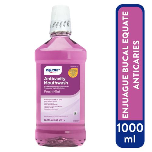Enjuague Bucal Marca Equate Anticaries - 1000 ml