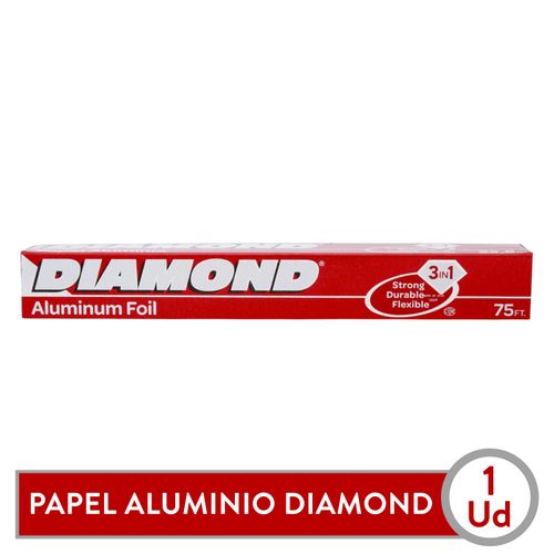 Papel Aluminio Diamond 1 Rollo 75Pies - 1 Unidad