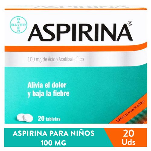 Aspiria Bayern para niños caja 20 tabletas - Precio indicado por caja