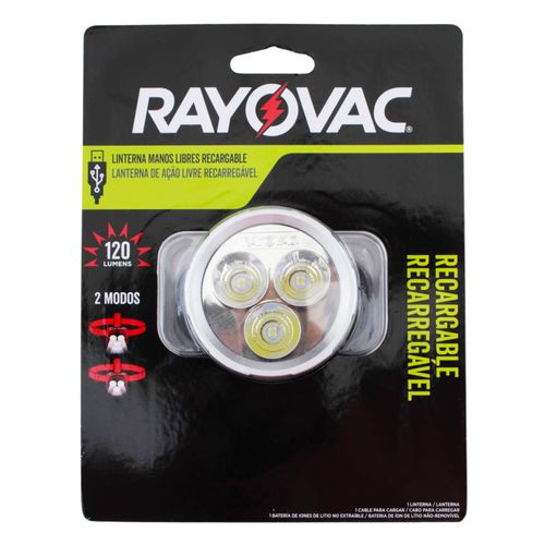Linterna Rayovac manos libres recargable